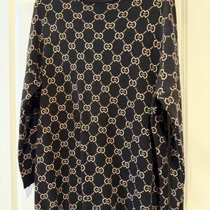 Gilli Black and Beige Knit Sweater